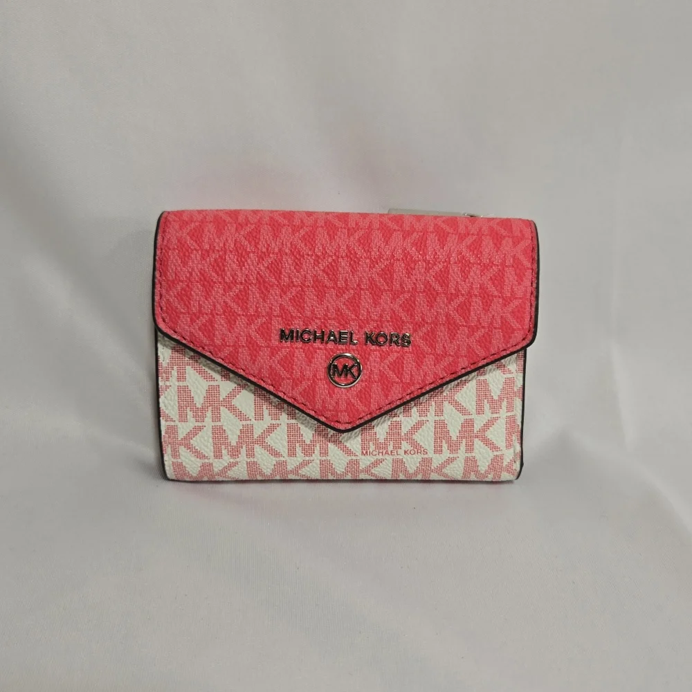 Michael Michael Kors Jet Set Charm Geran Multi MD ENV Trifold Leather Wallet
